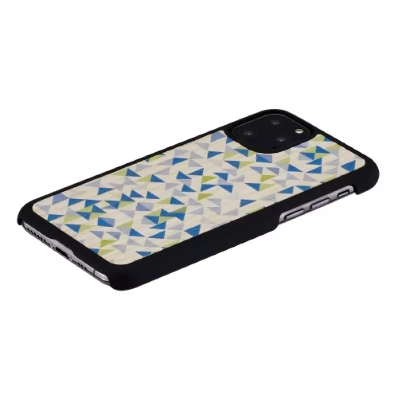 Capa para smartphone man and wood para iPhone 11 Pro – triângulo azul sobre preto, capa rígida protetora