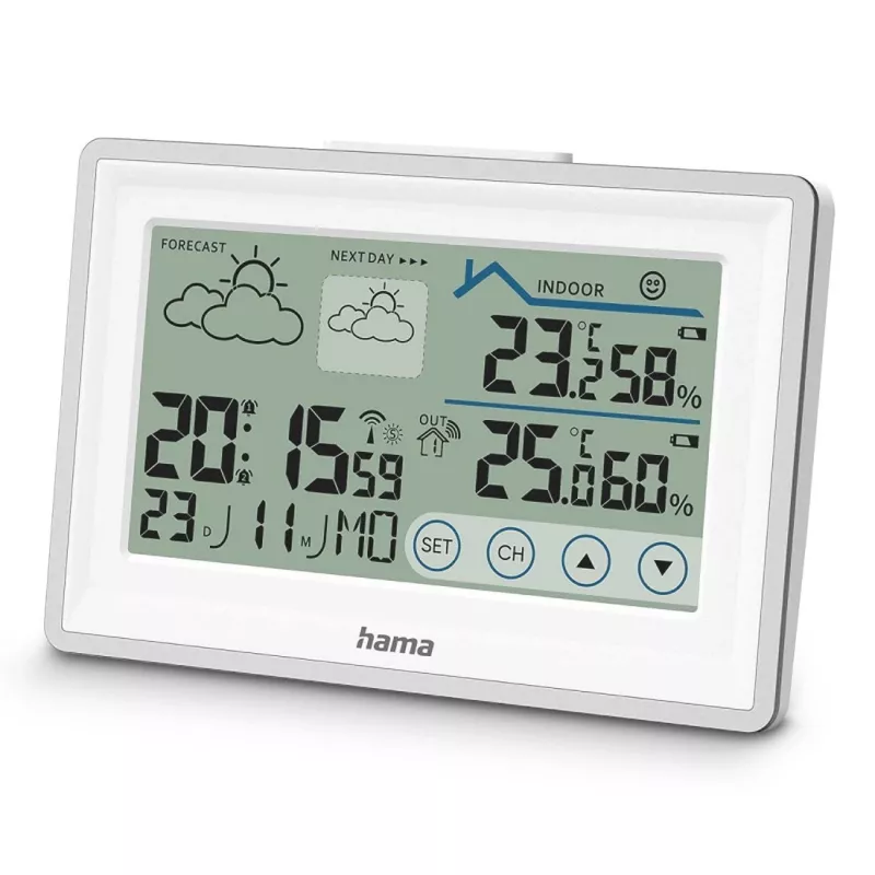 Estação meteorológica digital Hama 00222228 branco pilha