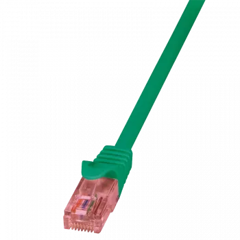 Cabo de rede LOGILINK 0,25 m Cat6 U/UTP com fichas RJ-45, verde