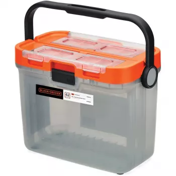 Aparafusadora de impacto com bateria BCKSB02, 18 Volt (laranja/preto, bateria de iões de lítio 1,5 Ah, caixa de armazenamento, conjunto de 62 acessórios)