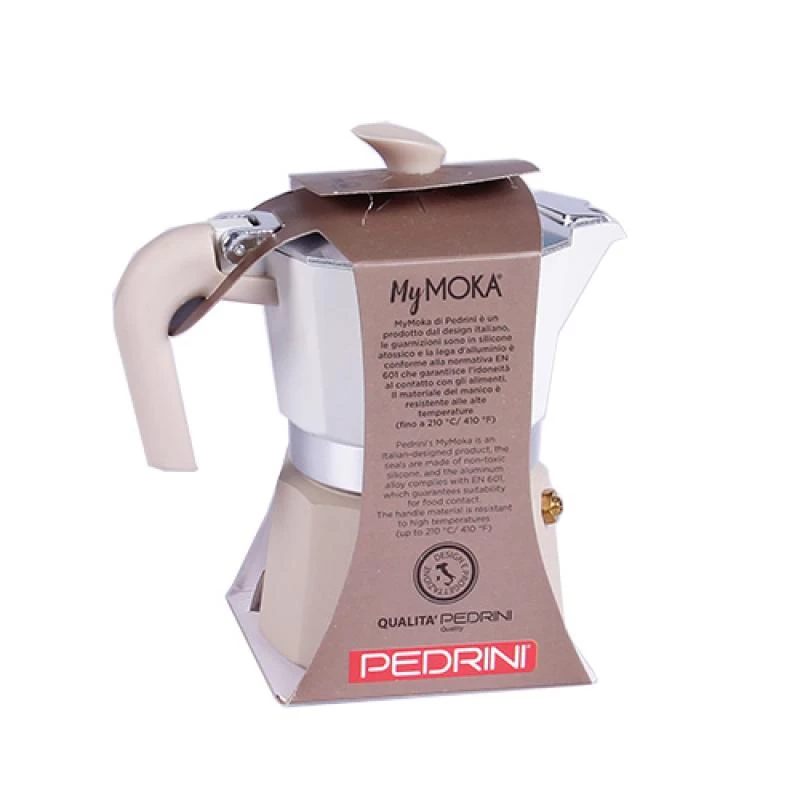 Cafeteira Moka Pedrini 02CF168 — cafeteira expresso de alumínio para fogão, capacidade para 3 chávenas