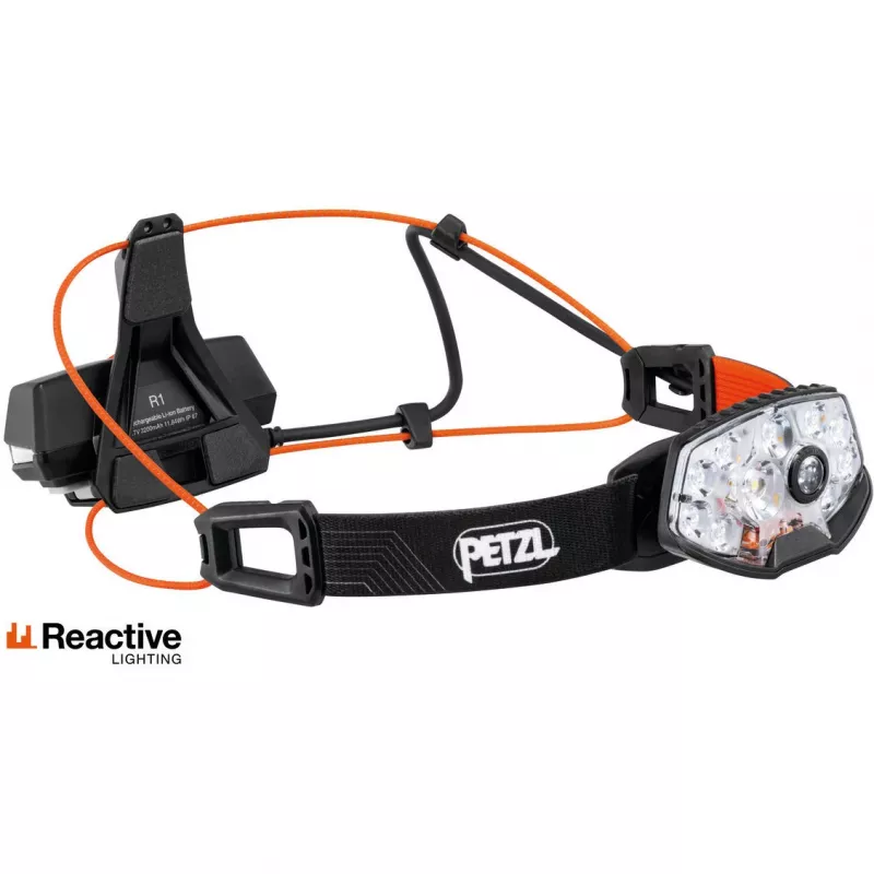 Lanterna de cabeça Petzl NAO RL preto laranja LED 1500 lm USB