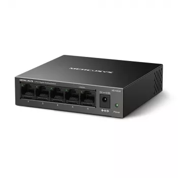 Mercusys MS105GS - Switch de secretária, 5 portas Gigabit, preto