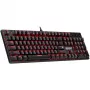 Teclado mecânico DEFENDER QUEST GK-596 — retroiluminação RGB, anti-ghosting, com fios, layout compacto