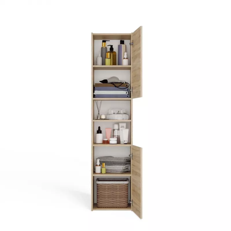 Top E Shop S40 SONOMA móvel de arrumação para casa de banho, carvalho