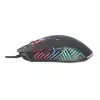 Rato gaming Manhattan com LEDs, com fios, sete botões, roda de scroll, 7200 dpi, preto com iluminação LED, três anos de garantia