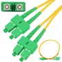 Cabo de patch Extralink SC/APC-SC/APC, monomodo, duplex, G657A, 3mm, 2m