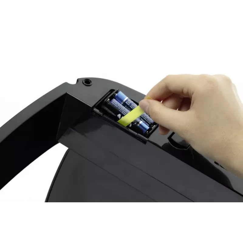 Balde do lixo retangular Durable NO TOUCH 35L aço inoxidável preto prateado