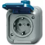 Tomada Busch Jaeger 2083-0-0368 CEE 7/3 azul - cinzento (2083-0-0368)