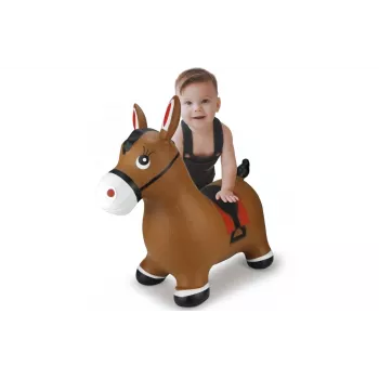 Animais de brinquedo insufláveis Jamara animal saltitante cavalo castanho com bomba