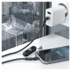 Cabo USB RealPower MagneticCharge2 1m preto carregamento rápido transferência de dados
