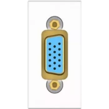 Kindermann Konnect flex 45 click VGA 1 m - snap-in modular para faceplate