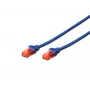 Cabo de rede Digitus CAT 6 U/UTP RJ-45 Cat6 0,25 m azul