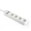 Régua de tomadas inteligente Gembird TSL-PS-S4U-01-W 4 tomadas AC 3880 W Branco