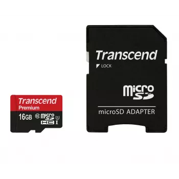 Memória flash Transcend 16 GB MicroSDHC UHS-I TS16GUSDU1