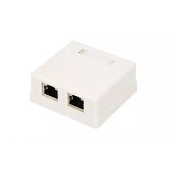 Tomada de rede de superfície Extralink EX.9649 — 2x RJ45 Cat5e STP