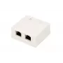 Tomada de rede de superfície Extralink EX.9649 — 2x RJ45 Cat5e STP