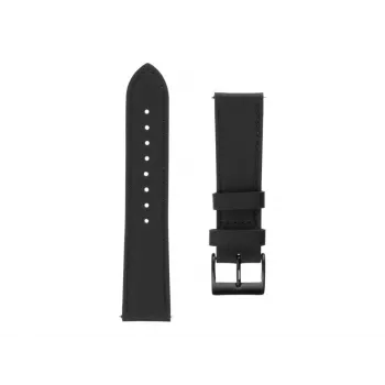 Pulseira de relógio em pele FIXED FIXLST-22MM-BK – 22 mm, mudança rápida, preto