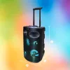 Altifalante de karaoke Bluetooth portátil MANTA SPK0803B140 140W, a pilhas, MIC/USB/microSD, FM, equalizador, rodas