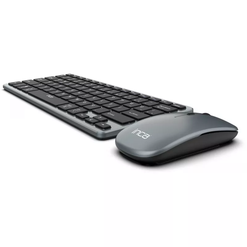 Conjunto de teclado e rato sem fios INCA IBK-572BT, cinzento