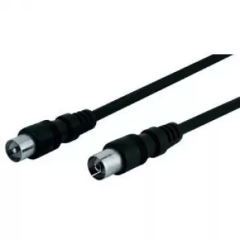 Cabo de ligação de antena Wentronic Goobay, preto, 0,5 m - Ficha IEC/coaxial conector fêmea IEC/coaxial (11509)