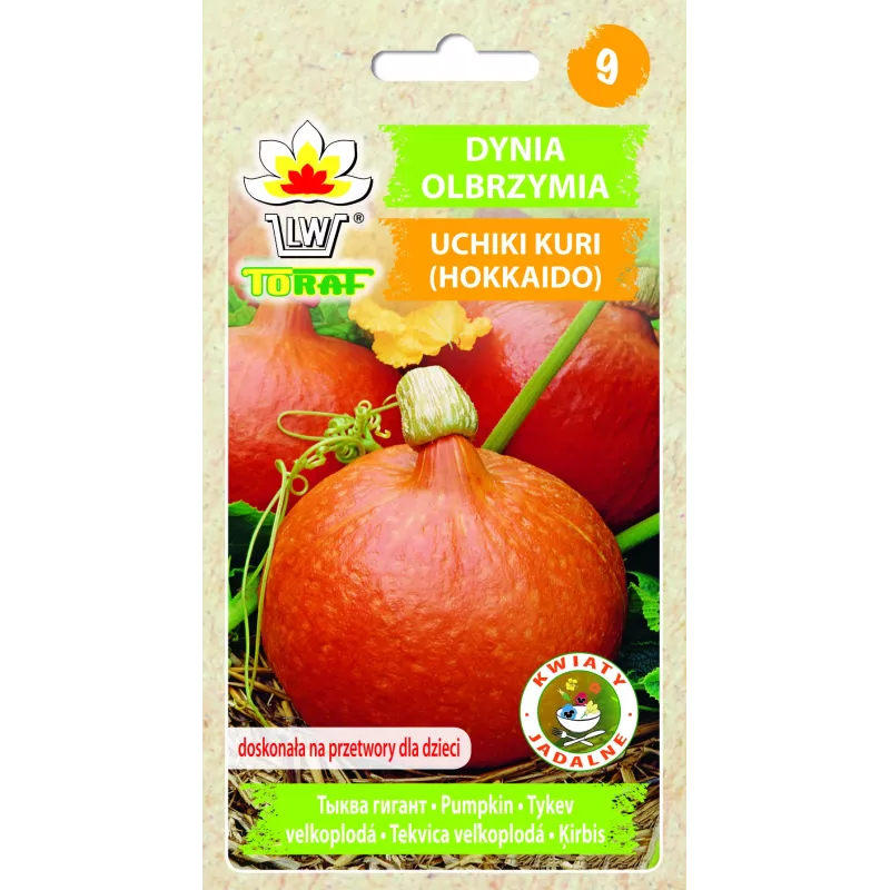 Sementes de hortícolas abóbora Uchiki Kuri Toraf, pacote 5g