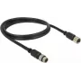 Cabo sensor/atuador DeLOCK 12690 1 m M8 preto