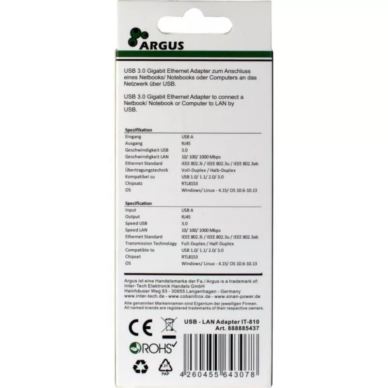 Placa de interface Inter-Tech ARGUS IT-810