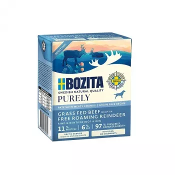 BOZITA Purely Paté Duoprotein vaca e rena - comida húmida para cães - 370 g