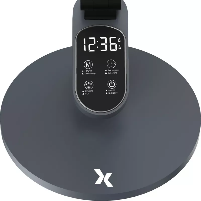 Candeeiro de secretária MAXCOM ML 5100 LED cinzento com brilho ajustável