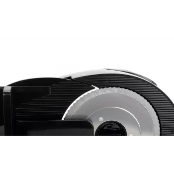 Cortador de alimentos elétrico de mesa SMAPP 294.5 – 300 W, espessura de corte 1–15 mm, lâmina em aço inoxidável, segurança para crianças, branco