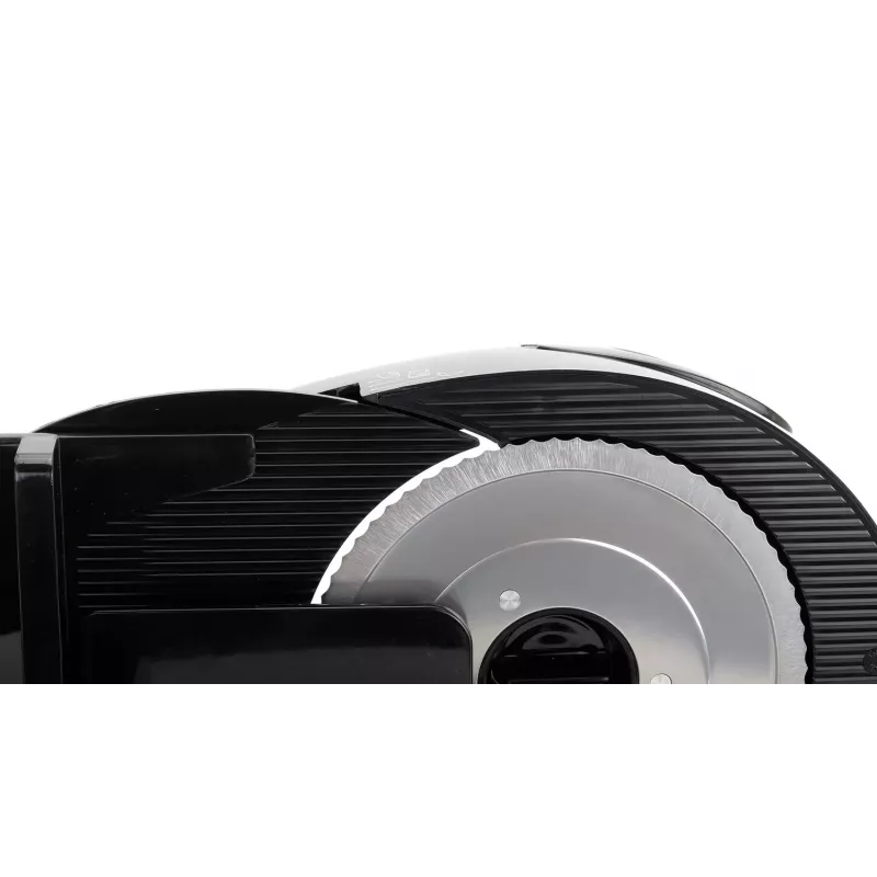 Cortador de alimentos elétrico de mesa SMAPP 294.5 – 300 W, espessura de corte 1–15 mm, lâmina em aço inoxidável, segurança para crianças, branco