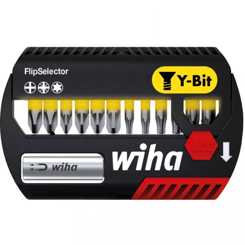 Wiha FlipSelector Y conjunto de pontas, 13 peças, 25 mm, PH/PZ/TX (41827)