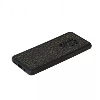 Capa para smartphone Man and Wood para Galaxy S9 Plus — carbono preto