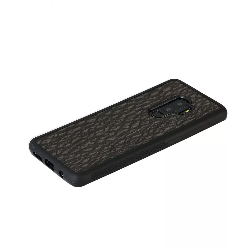 Capa para smartphone Man and Wood para Galaxy S9 Plus — carbono preto