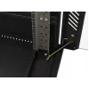Armário rack LANBERG FF01-6222-12B 22U 600x1200 mm preto com portas frontal e traseira de vidro