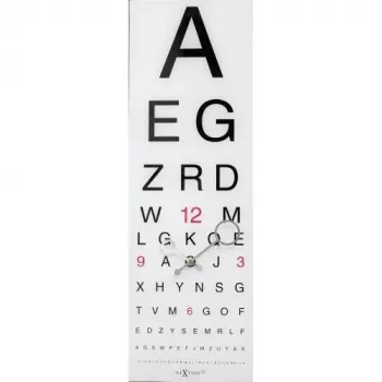 NeXtime Relógio 3067 Eyesight, 75x25,4 cm, relógio de parede, branco/preto