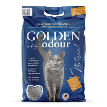 Areia para gatos Golden Grey 7 kg — areia para gatos de bentonite aglomerante, sem pó, eliminação de odores