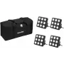 Conjunto de painéis LED para festas EUROLITE 20000962 RGB UV — painéis LED multicoloridos com luz RGB e UV