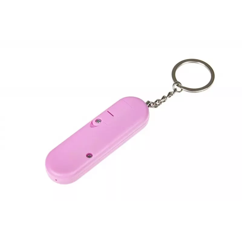 Alarme pessoal GUARD YC-001-PI 130 dB rosa dispositivo de segurança compacto, pilhas LR41, alcance 200 m