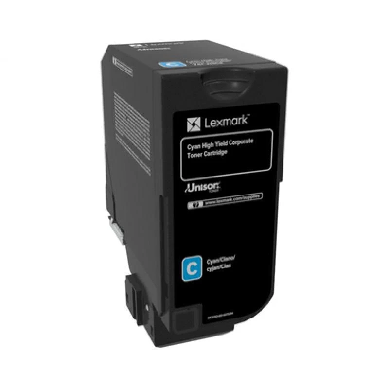 Lexmark 74C2HCE Toner ciano Return Program Corporate. 12K páginas para