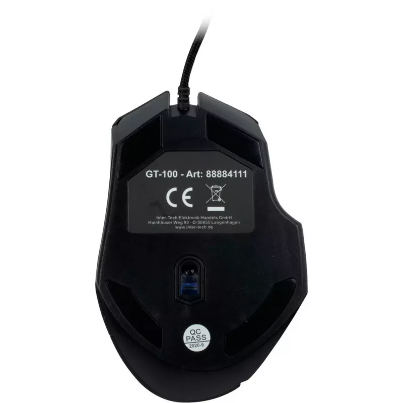 Inter-Tech GT-100 Rato RGB destro USB Type-A ótico 6400 DPI (88884111)