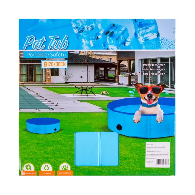 Piscina dobrável para cães - 120x30cm