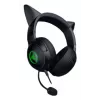 Kraken Kitty V2 - Preto, Auscultadores gaming, Orelhas de gato, Iluminação reativa a streams, Microfone cardioide HyperClear, Drivers TriForce de 40 mm, Microfone integrado nas almofadas, Razer Chroma RGB (orelhas e almofadas), Som surround: Disponível apenas em
