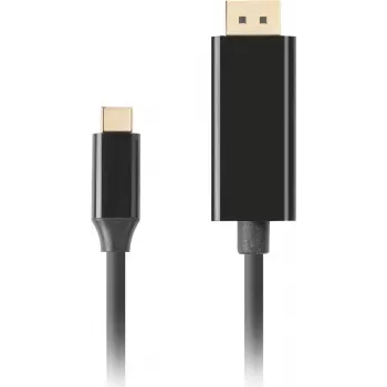 Cabo LANBERG USB-C macho -> DisplayPort macho 0,5m 4K 60Hz preto