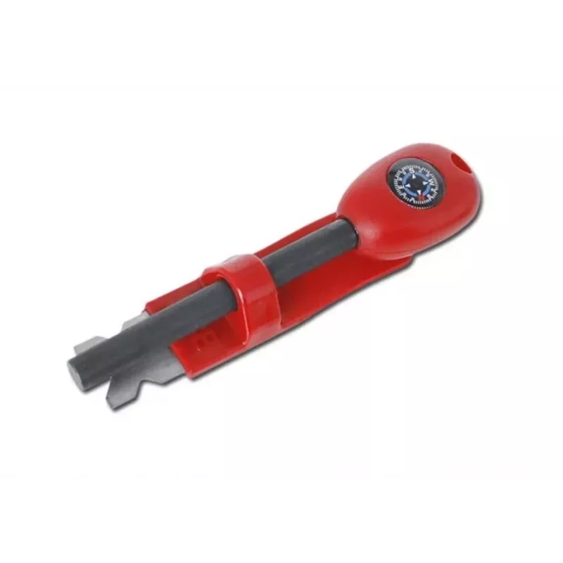 Bússola de sobrevivência BCB CN340 — bússola compacta com mostrador luminoso, punho de plástico, 110 mm, 47 g, vermelha
