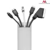 Maclean MCTV-575 proteção de cabos para chão, 1,5 m, 43 x 23 mm, altura 23–32 mm, branca, com fita adesiva