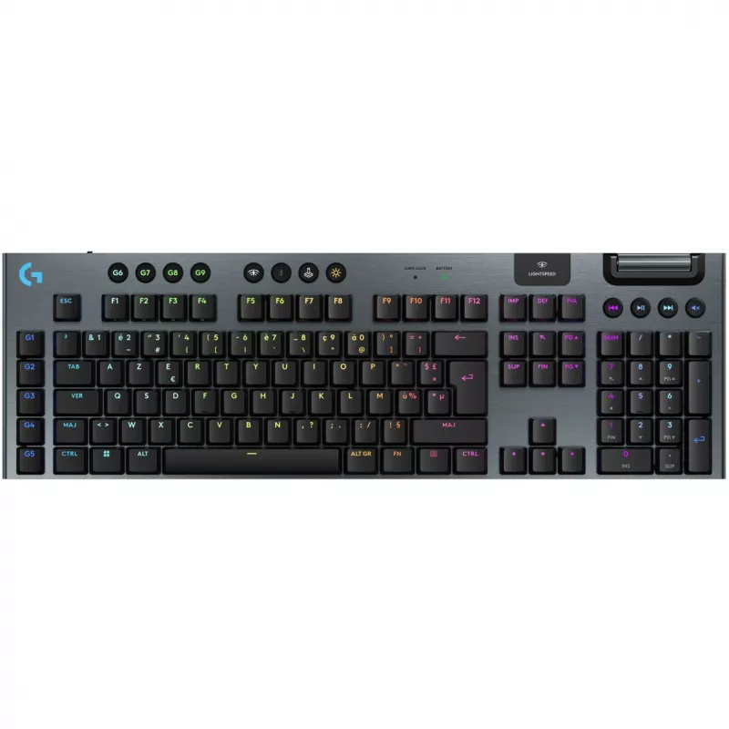 Teclado Gaming Logitech G G915 X LIGHTSPEED USB RF Wireless Bluetooth AZERTY Francês Preto