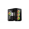 Krux Empero KRXD010 caixa de PC Midi Tower, ATX, vidro temperado, 4 ventoinhas ARGB de 120 mm, preta - placa gráfica até 420 mm, dissipador de CPU até 155 mm, 2x 3,5" + 3x 2,5" baias