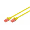 Cabo de rede Digitus CAT 6 U/UTP RJ-45 10m Amarelo